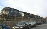 NS 8975 on one end of a massive string of locos